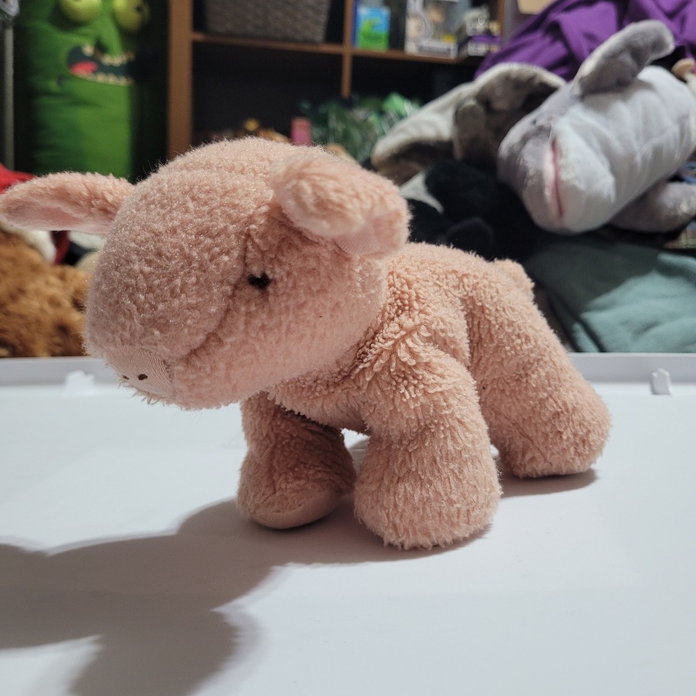 Bunnies by the Bay Link the Piglet Pink Sherpa Plush Retired Floppy Pig